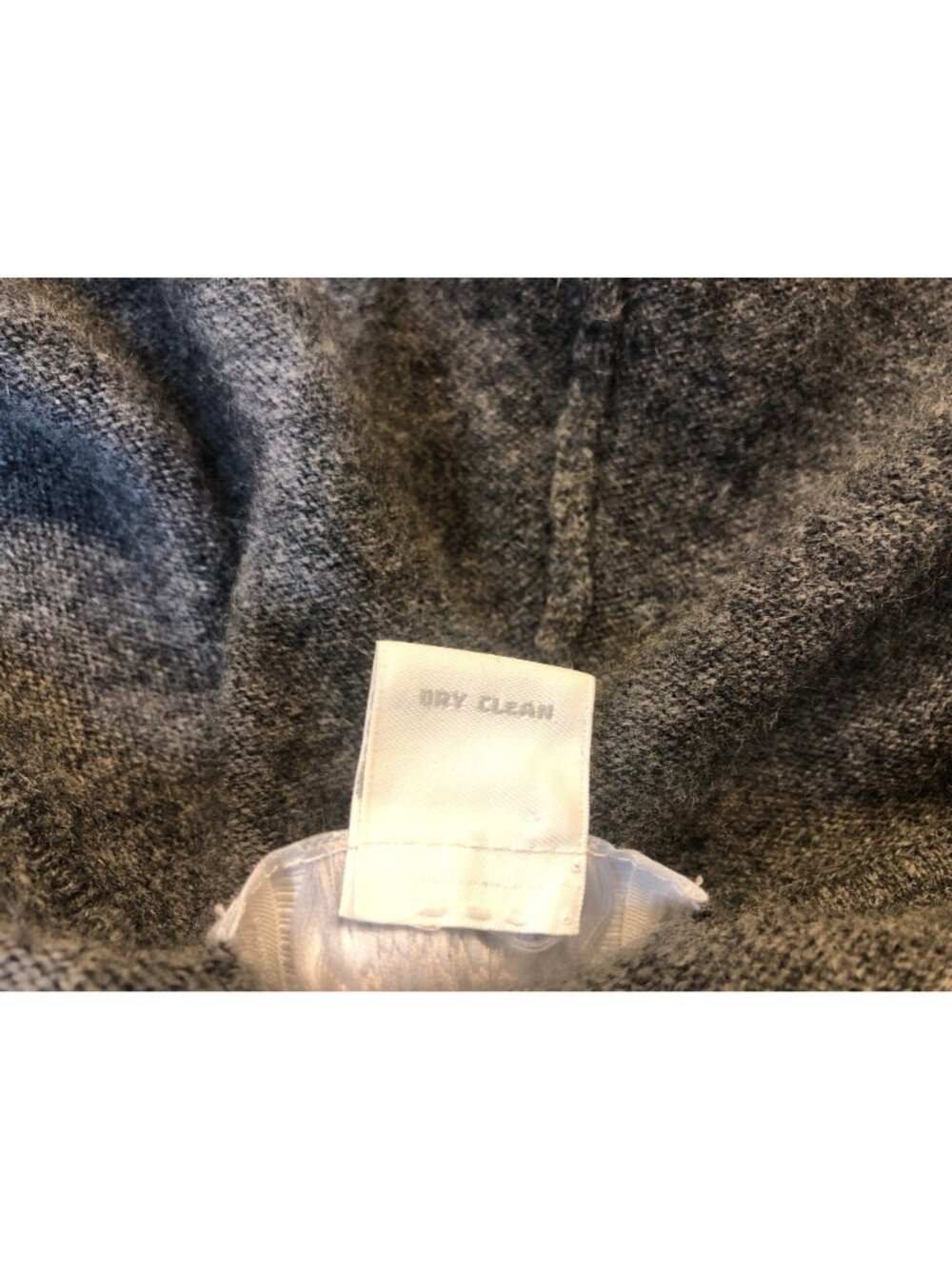 Vintage Marshall Field's 100% Cashmere Knit Zip Up Hoodie Charcoal Gray Sz Large - Picture 6 of 12